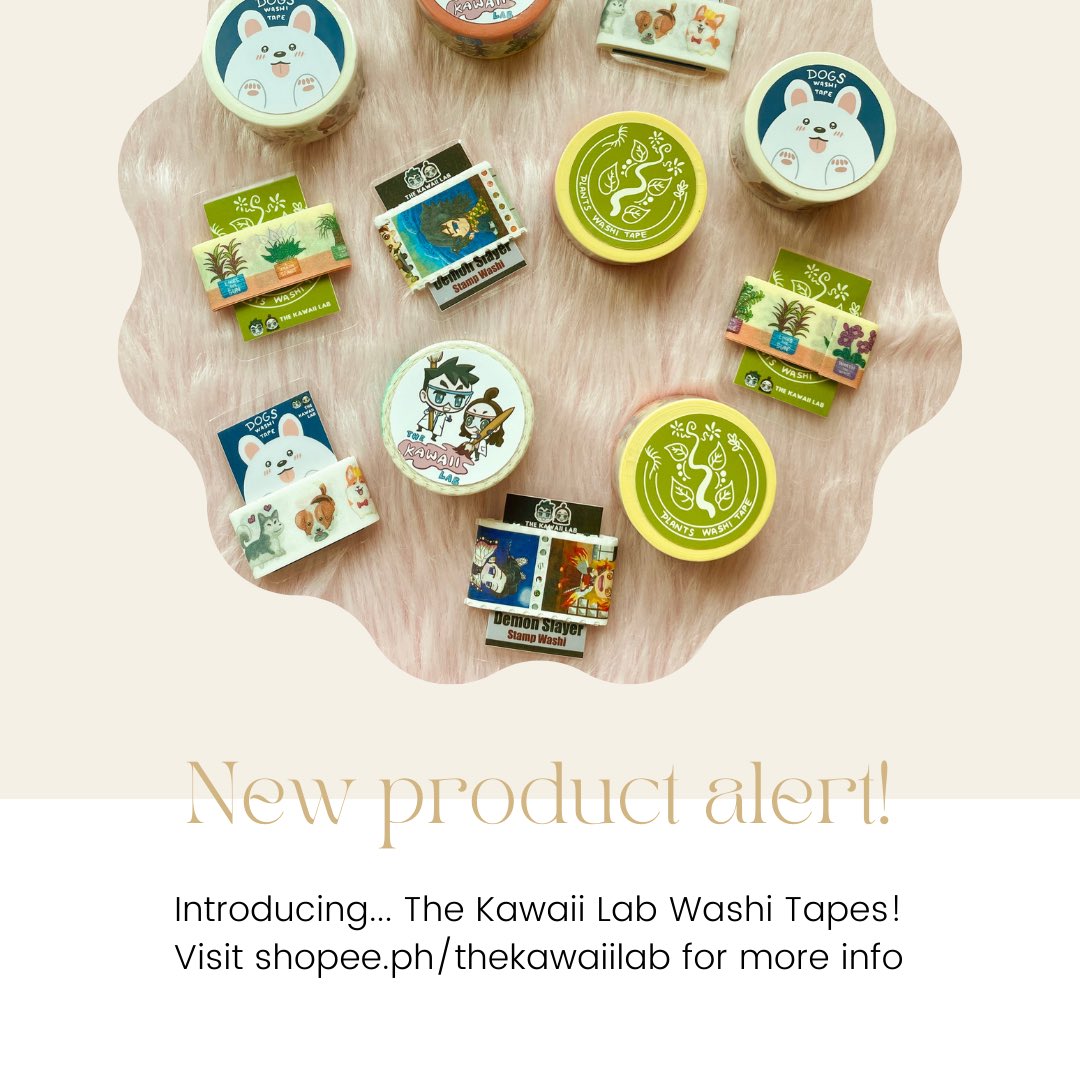 TheKawaiiLab_'s tweet photo. [Not axie related | shop update]

Hi! We now have our washi tapes available on shopee! Visit https://t.co/u8P9ZyAQpQ for more info. Thank you! https://t.co/i2SHGDYmKF