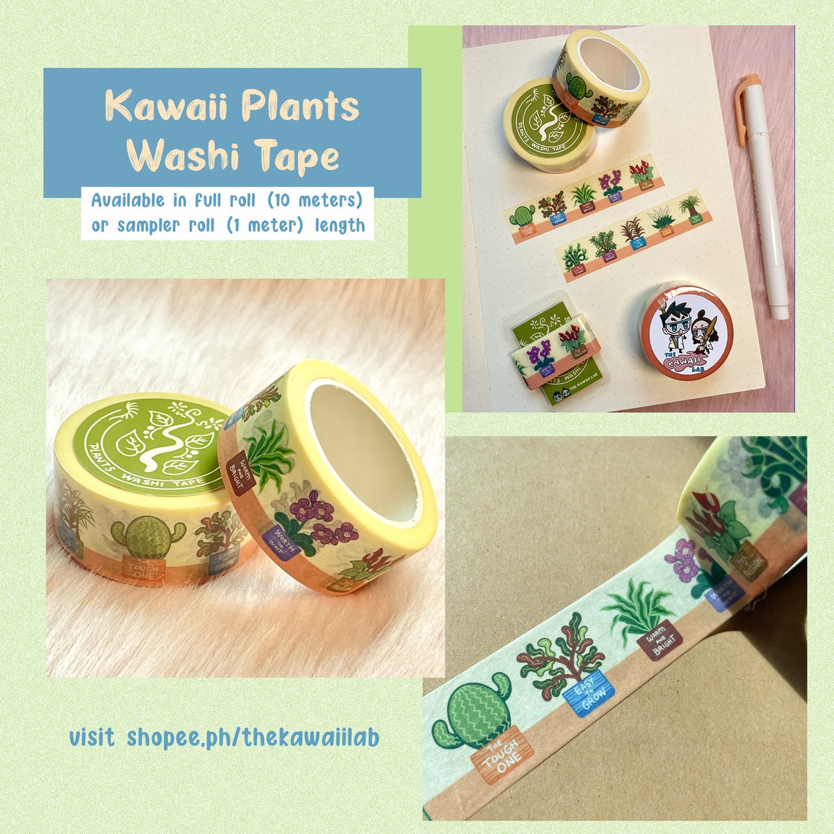 TheKawaiiLab_'s tweet photo. [Not axie related | shop update]

Hi! We now have our washi tapes available on shopee! Visit https://t.co/u8P9ZyAQpQ for more info. Thank you! https://t.co/i2SHGDYmKF