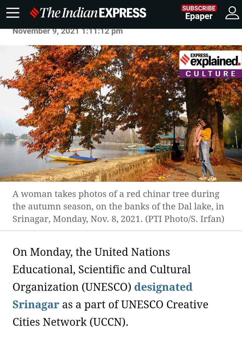 c_vasanta's tweet photo. Autumn is the best time in Kashmir. The trees present such hue of colours.
#मेरा_कश्मीर_बदल_रहा_है https://t.co/TgpNCS8e4k
