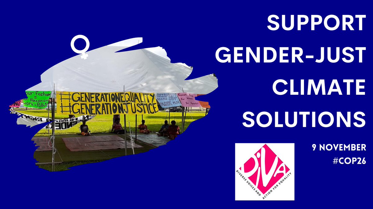 Climate finance architecture is NOT oriented toward scaling & replicating local, women-led solutions. That’s why @WGC_Climate & @WECF_INT host the #GenderJustClimateSolutions every year at #COP26. 
@diva4equality