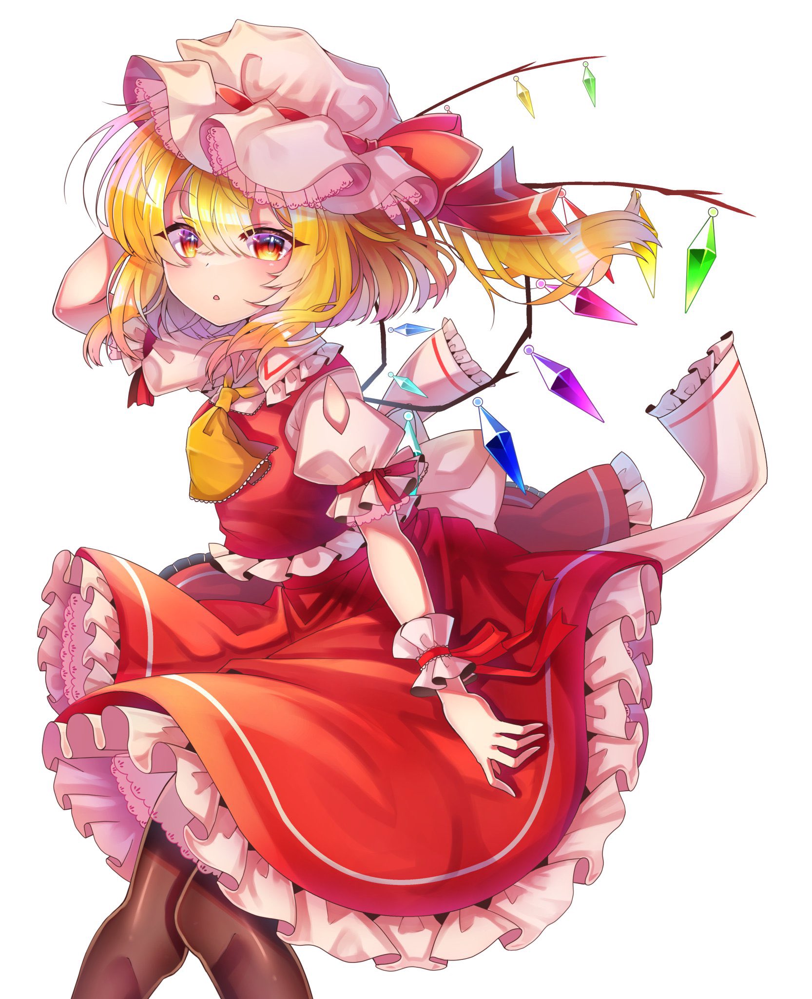東方プレイマット　フランドール・スカーレット (白背景) Amazon | センコウドロー カードゲーム プレイマット 東方