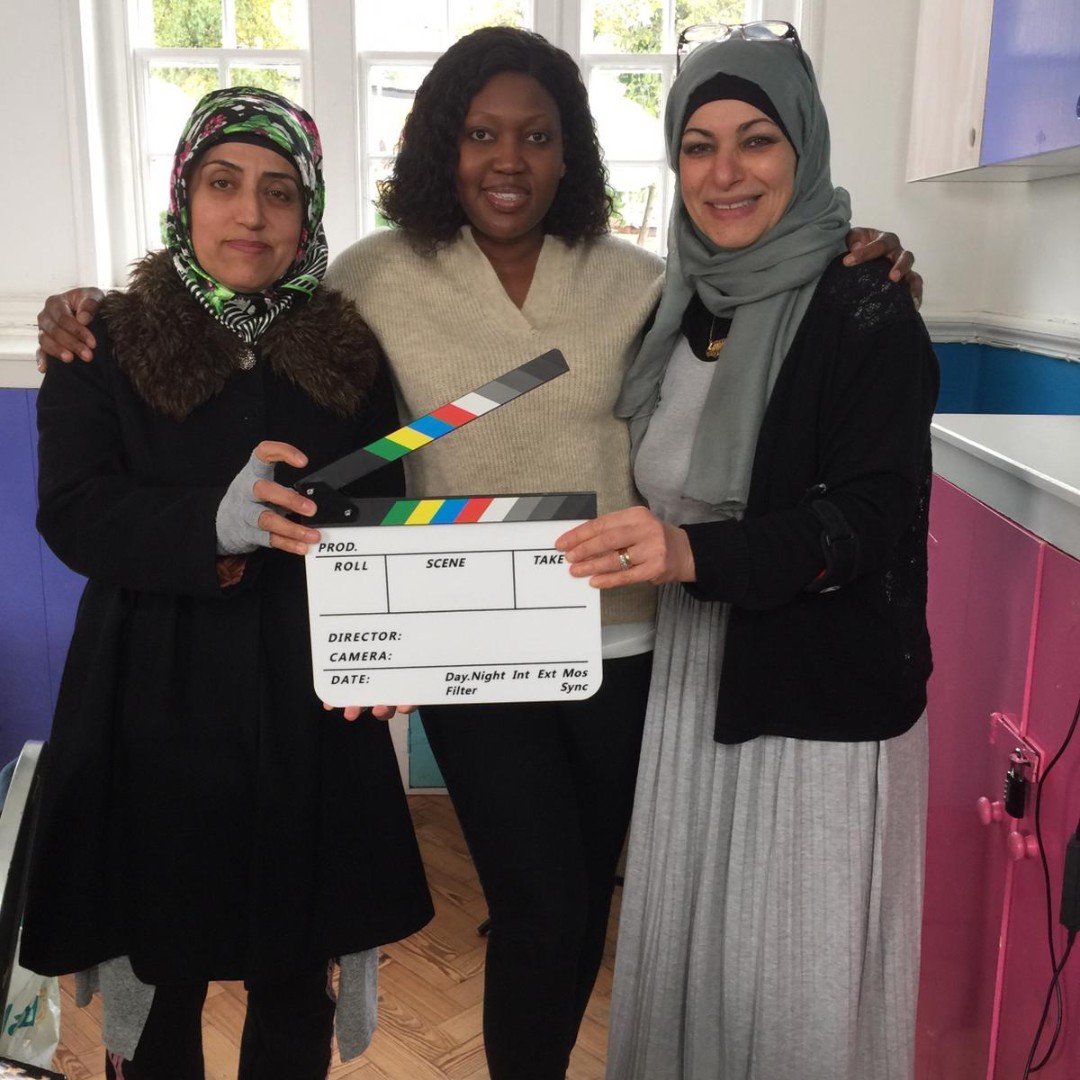 SundialCentre's tweet photo. We're filming our new series of films tackling abuse issues.
We’d like to say a big THANK YOU to Fatou and all the women at @RefugeeOxford for their partnership &amp; help with this film about Modern Slavery. What a brilliant discussion!
#OACFilms #ModernSlavery #SpeakUp #SmashTaboos https://t.co/5bT7BsSR3Q