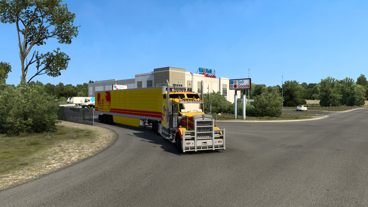 billy_speed's tweet photo. American Truck Simulator I am carrying Household Appliances I start in Casper end was Socorro I am leaving the depot then I see a coffee or tea shop and lake doing my trip out

@SCSsoftware 
@KenworthTruckCo 
 #ATS 
#americantrucksimulator https://t.co/NEskKmZJR4