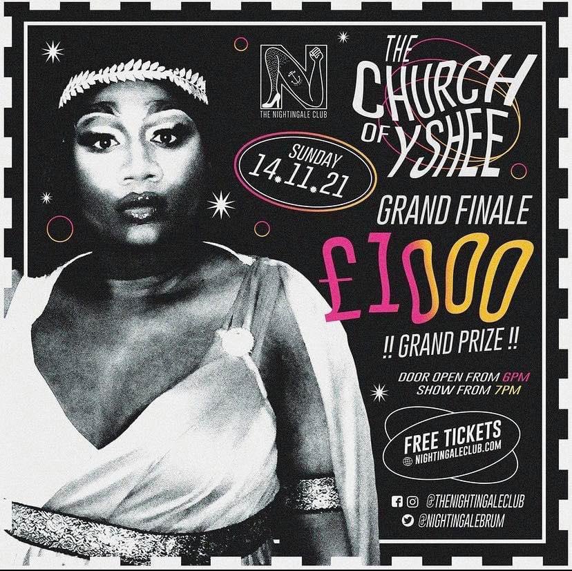 VillageBrum's tweet photo. THE TIME HAS COME ⛪️ 🙏 👄 

After months of searching, the UK’s BIGGEST Lip sync competition reaches its climax! 

Judges @joelycett and @GinnyLemon69 will join our resident judges for the Grand Final of the Church of Yshee 

Grab your free tickets now https://t.co/NN82ZxQkkX https://t.co/n4TuDR2pUI