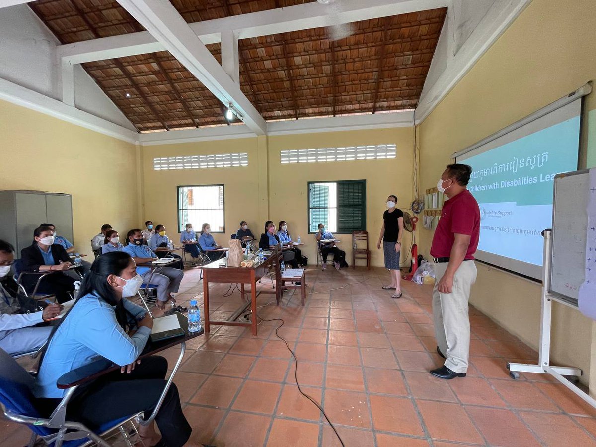 dsishares's tweet photo. Introducing the first #Cambodia cohort of DSI Master Trainers! This team of professionals is advancing teachers' understanding and skills so more children with disabilities can receive the quality education they need. #EducationForAll https://t.co/WrMbsUx9tV