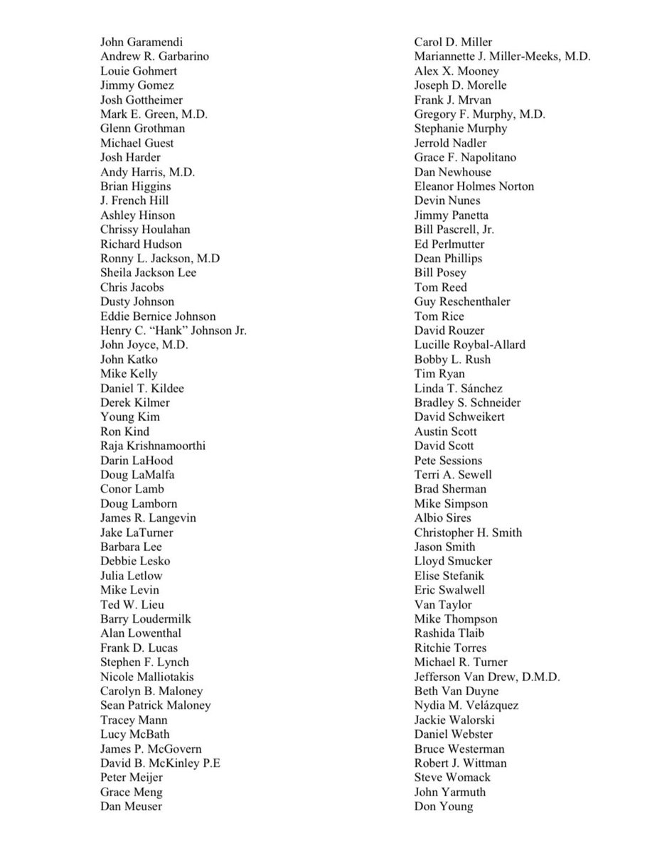 👉152 bipartisan Representatives - &gt; 1/3 of the House - say to ⁦<a href="/USDOL/">U.S. Department of Labor</a>⁩ ⁦<a href="/USTreasury/">Treasury Department</a>⁩ ⁦<a href="/HHSGov/">HHS</a>⁩:

🎇“we urge you to revise the IFR to align with the law” #NSA

⁦❗️<a href="/WaysMeansCmte/">Ways and Means Democrats</a>⁩ ⁦<a href="/WaysandMeansGOP/">Ways and Means Committee</a>⁩ should have a hearing to hold agencies accountable.