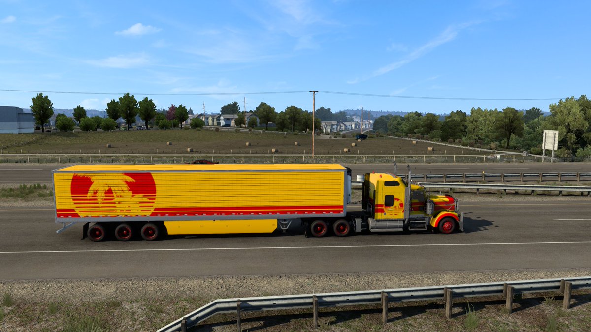 billy_speed's tweet photo. American Truck Simulator I see lot of buildings and straw then harvest vehicle doing my trip out

@SCSsoftware 
@KenworthTruckCo 
 #ATS 
#americantrucksimulator https://t.co/fUPrqDBO4g