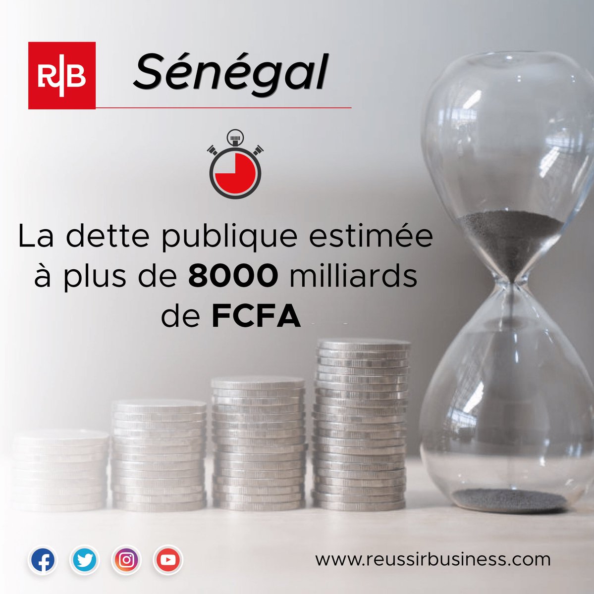 ReussirBuziness's tweet photo. L’encours de la dette publique du Sénégal est estimée à 8 425,8 milliards de FCFA révèle le rapport sur la Stratégie de la gestion de la Dette à Moyen Terme pour la période 2021-2023.
Consultez l’article 👉🏽 https://t.co/aYD0Z0JZIu
#ReussirMagazine #Reussir #kebetu https://t.co/PJ4vSzqtW1