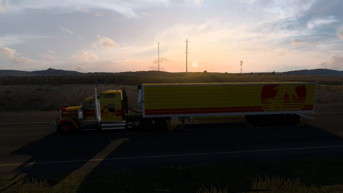 billy_speed's tweet photo. American Truck Simulator I see some Awesome sunsets doing my trip out

@SCSsoftware 
@KenworthTruckCo 
 #ATS 
#americantrucksimulator https://t.co/zEpohnp0eT
