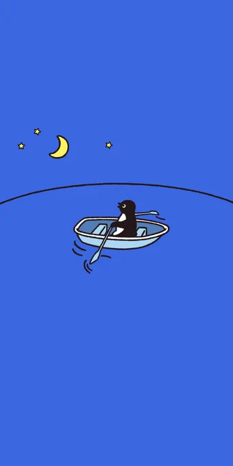 青い夜にボートはゆく

11月の澄んだ空気が似合う壁紙を作ってみました。
夜型のペンギン好きさんに🌛🐧 