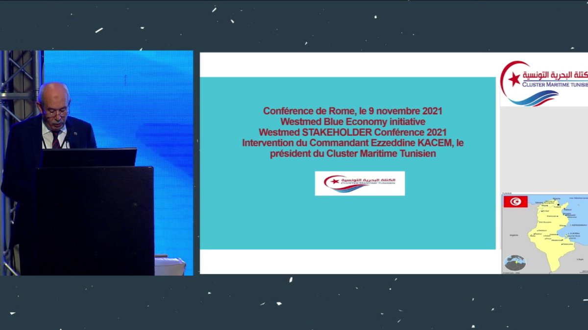 WestMedStrat's tweet photo. "The Tunisian Maritime Cluster is fully invested in building #maritime #cluster cooperation across the both shores of the Mediterranean, observing #SDGs" โ Ezzedine Kacem, Cluster Maritime Tunisien ๐น๐ณ
#WestMEDStakeholdersConference2021 #CorridorsToBlueDevelopment https://t.co/u5yVEzZQB4