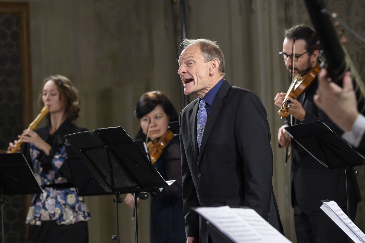 Collegium_M's tweet photo. It is not common for Prague audiences to be carried away into the English musical landscape of the late 16th to early 18th century. Last night's concert by the leading British tenor Charles Daniels and the Collegium Marianum ensemble made this unique experience possible. https://t.co/wqh8HRrF5G