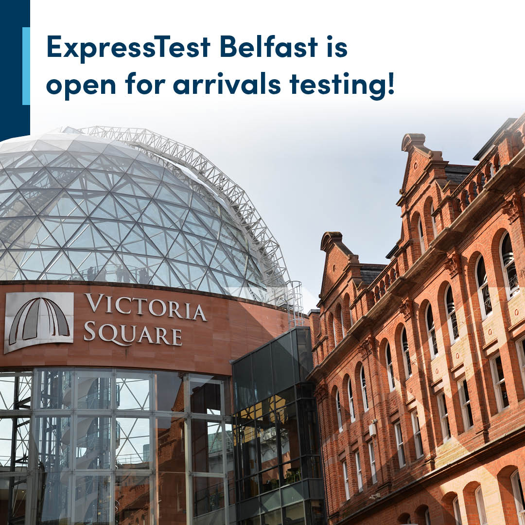 ExpressTestUK's tweet photo. Don’t forget you can now get you Antigen Lateral Flow Arrivals test at our site in Belfast!

Come and find us in Victoria Square on the Upper Ground floor next to Costa Coffee. 
#ExpressTest #Belfast https://t.co/9uCVu9ZqRl