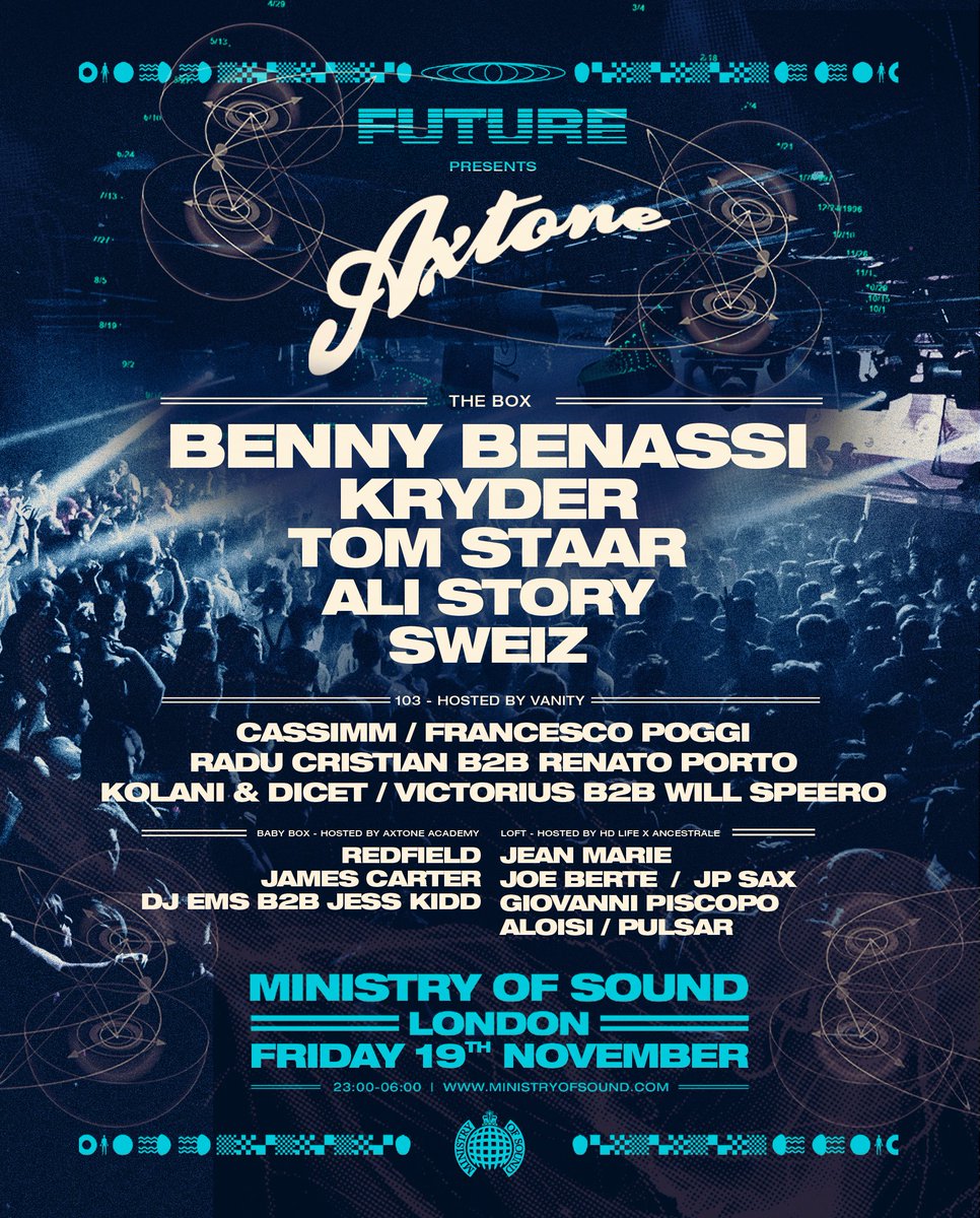 FutureKids_'s tweet photo. Very proud of this one: Ancestrale room at #Axtone Party , with #BennyBenassi , #TomStaar , #Kryder , #JEANMARIE and... many more!
19.nov.21 #MinistryofSound https://t.co/210fmqk2LQ