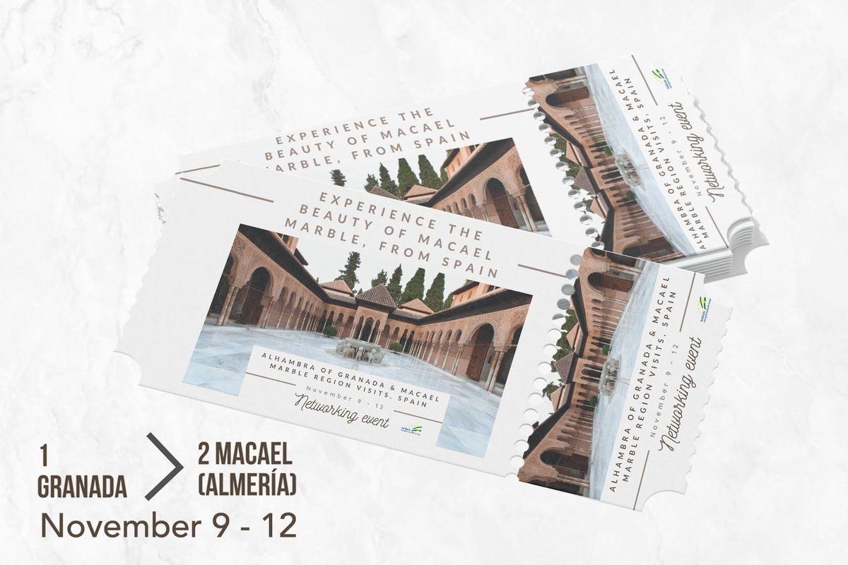 MarcaMacael's tweet photo. ¡Todo preparado para recibir a los protagonistas del evento!
Prescriptores de la #piedranatural se reúnen esta mañana para conocer la #MarcaMacael y asistir a la ponencia de la arquitectura Elisa Valero. A las 18:00 h. visitarán la Alhambra a través de guías especializados. https://t.co/VeCGERjvBk
