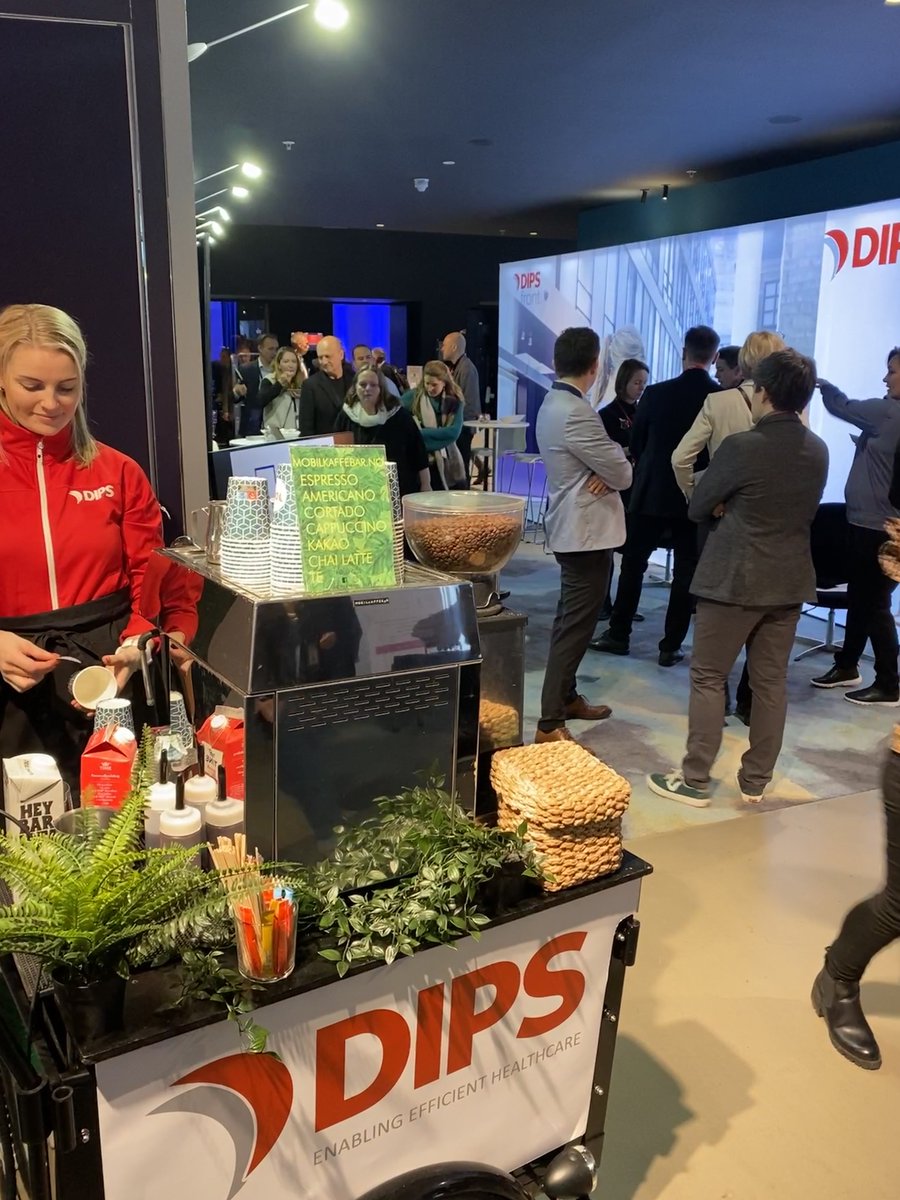 Er du på #ehin2021? Kom besøk vår stand, få en nykvernet kaffe og slå av en prat om e-helse. Klokken 14:00 blir det demo av DIPS Wall - applikasjonen for pasientlister utenfor #DIPSArena