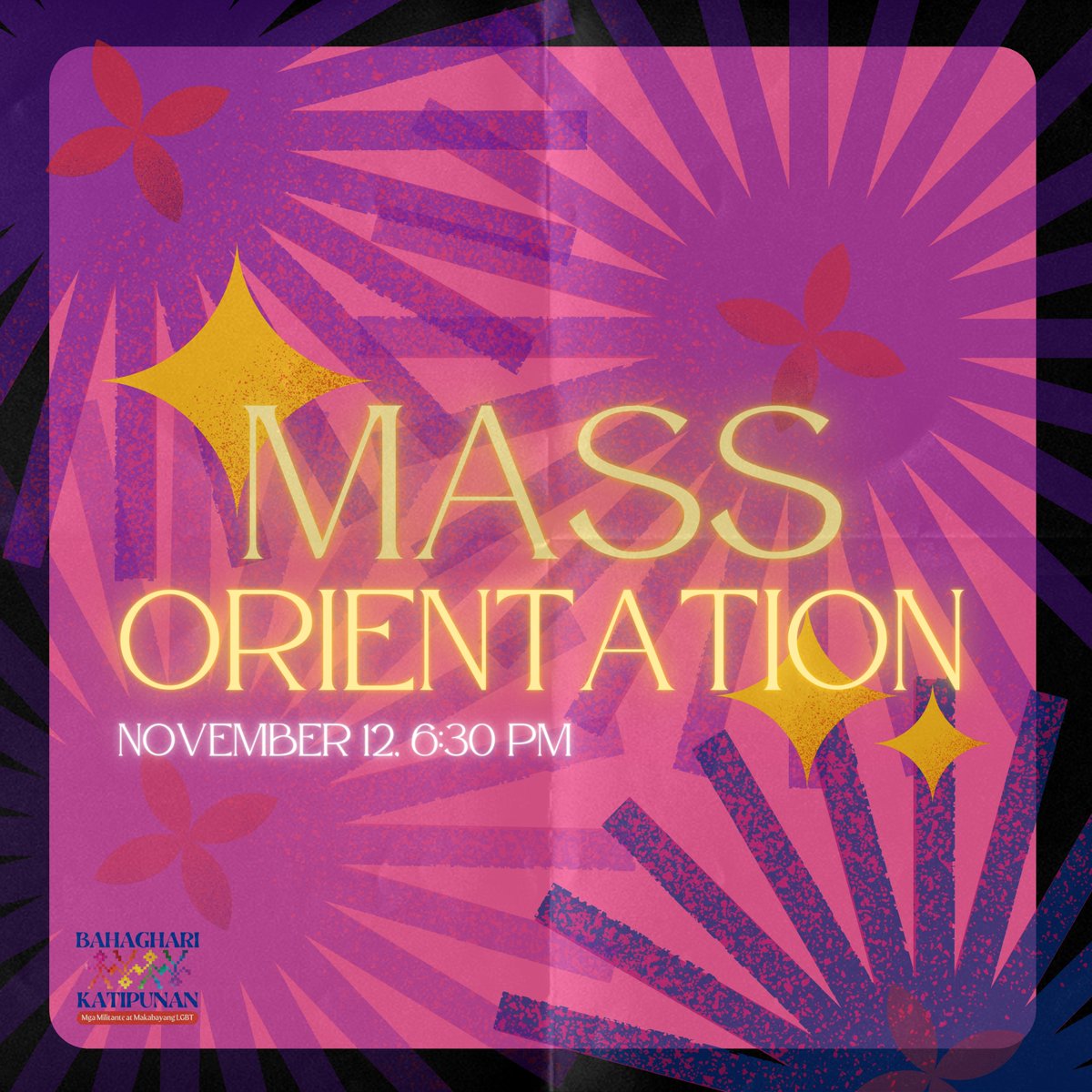 I SAID YES 😳😳🥰🥰🥰💍💍💍‼️‼️ 🌈🌈🌈🌈 someone asked if Bahaghari Katipunan is holding a Mass Orientation on November 12, 2021 at 6:30 PM 🤩

SIGN UP HERE: forms.gle/Veza3rQNxPoDcq…

#JoinBahaghari
#OustDuterteNOW