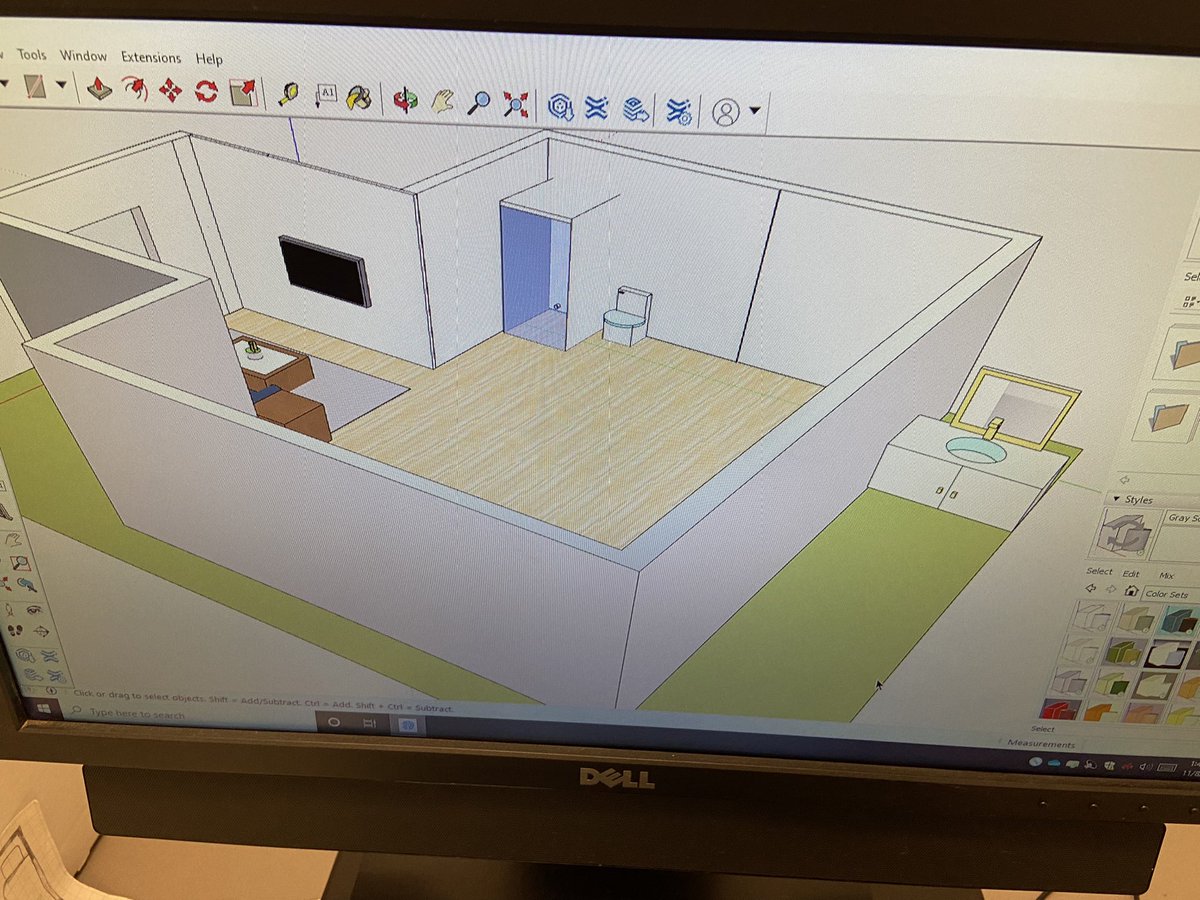 MIndsOnFire2000's tweet photo. From real life to 3-D @sopecreek and @SopeTarget students use @SketchUp  to draw the designs on the computer. This was a huge challenge and they persevered to learn this program in a short amount of time. Such great spatial thinking! @CobbAlp #lovetothinkhere https://t.co/MAbfWVdIS3