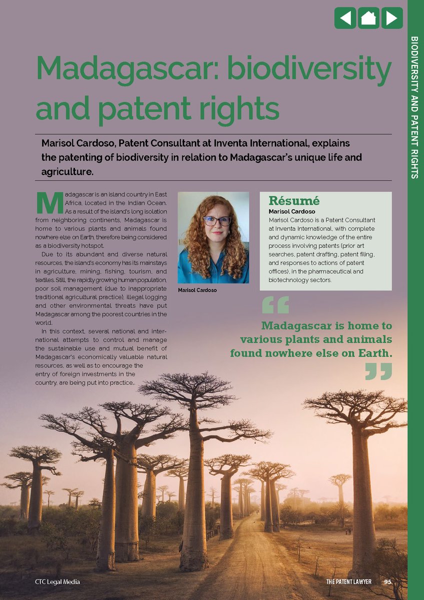 inventa_com's tweet photo. Considering the role of patent activity in overall innovation and economic growth, is it possible to, at the same time, protect #Madagascar's biodiversity and grant #patent rights?
 
#InventaInternational #ProtectingIntelligence #IntellectualProperty #Patent #Biodiversity https://t.co/PXvcfWx70P