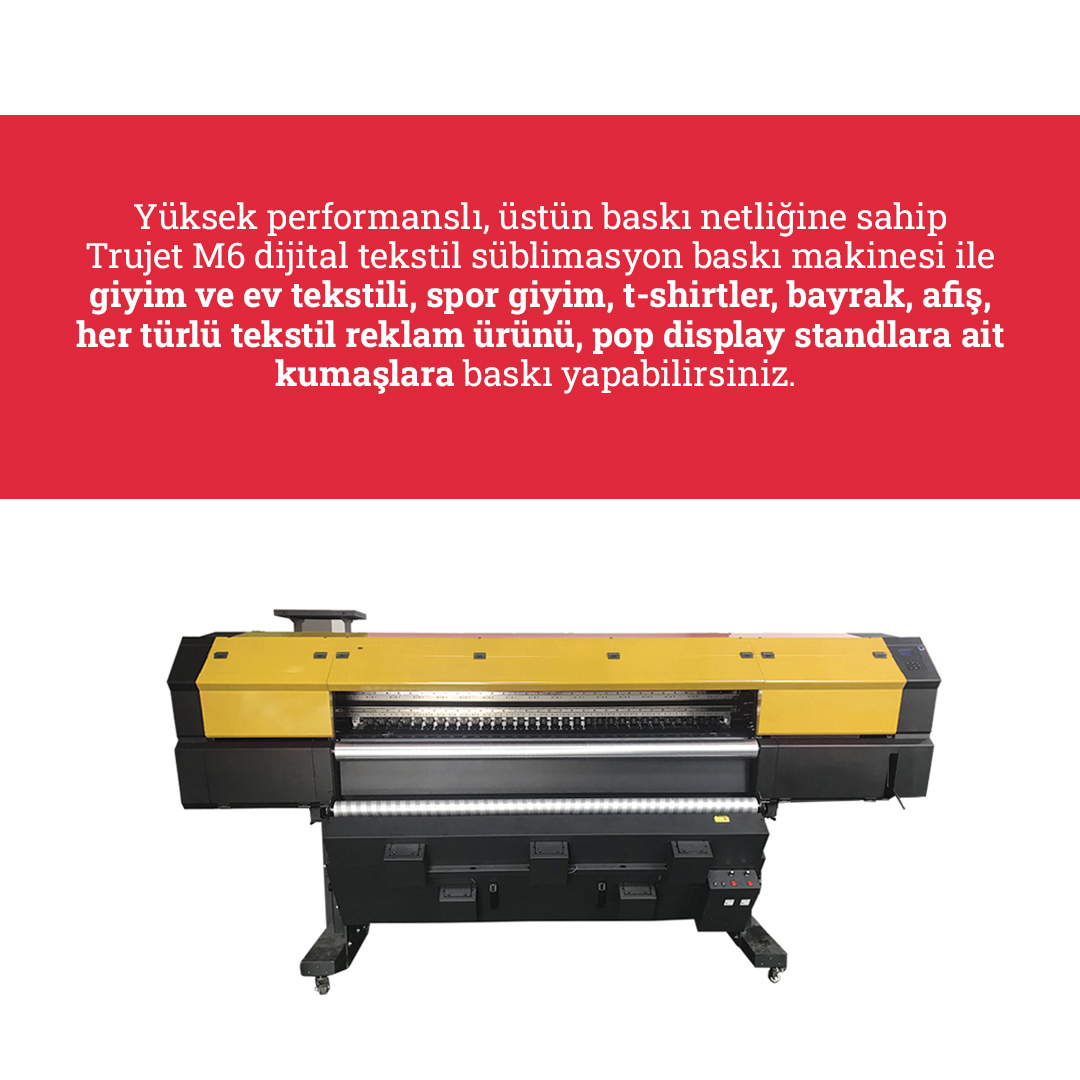 Trujet M6 Dijital Tekstil Süblimasyon Baskı Makinesi

#dijitalbaski #digitalprinting #textileprint #textileprinting #dijitalbaskımakineleri #tekstilbaskı #teknikservis #trujet #digitalsublimation #sublimation