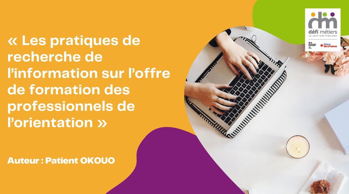 defimetiers's tweet photo. Patient Okouo, chargé d'études chez @defimetiers , publie une nouvelle note d'analyse 📢

Sujet ➡ « Les pratiques de recherche de l'#information sur l’#offredeformation des professionnels de l’#orientation » ✍

📄Lire l'étude ‼  https://t.co/Q8gV6czmrg https://t.co/Prvip4zdWC