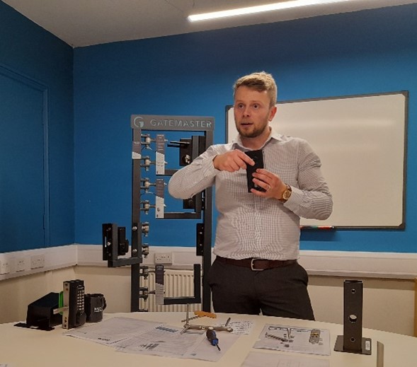 firstfenceltd's tweet image. Big thank you to Toby at @GatemasterLocks for providing training on Gatemaster products for First Fence staff. These locks are designed to suit a wide range of gates, providing added security to gate systems. Shop online at lnkd.in/gVb959jC #gates #security #gatelocks