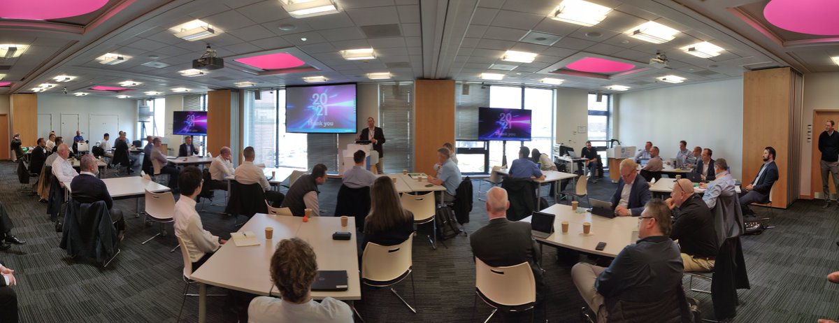 TheAMRC's tweet photo. Fantastic to welcome all our partners back @TheAMRC for our #TechFellows conference today where they are learning about the progress and achievements of our research groups, project outcomes and @IDCMachSci activity.

#MakeThingsBetter #Innovation #Research https://t.co/g3XkENH0mf