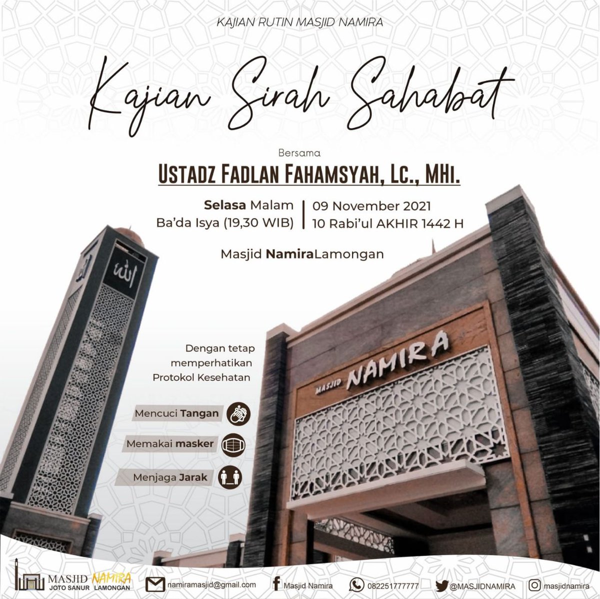 Kajian malam ini di <a href="/masjidnamira/">Masjidnamira</a>