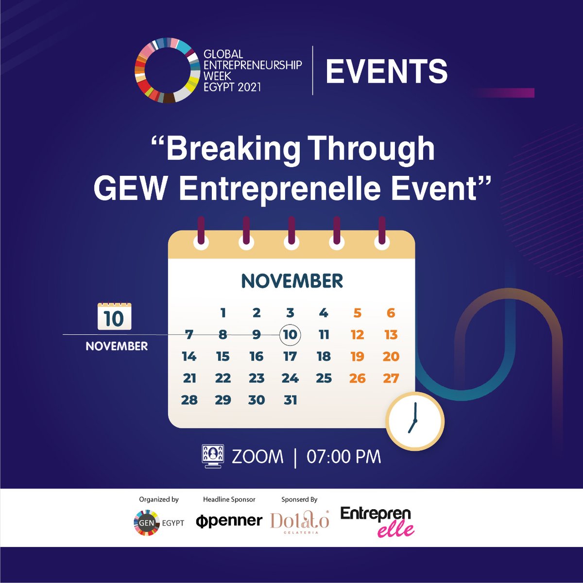 Stay tuned for the “Breaking through” event organized by Entreprenell, tomorrow, at 7 pm on Zoom! To attend, register here: bit.ly/3k9eEVs
Know more about the event here: bit.ly/3CV2FlQ
#GEW2021 #GEWEgypt