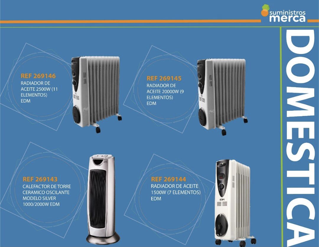 SuministroMerca's tweet photo. Llega el fío.🥶 ¡Y las estufas EDM! Te presentamos ESTA amplia gama de calefactores🤩 ,espectaculares modelos para exteriores, industriales y domésticos . ¡Compra  en SUMINISTROS MERCA! https://t.co/wKqYBxLq4S