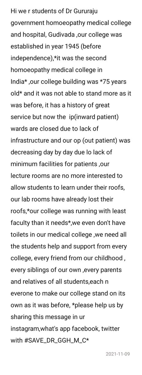 Siri69136562's tweet photo. This is the condition of our pharmacy lab..and the whole building is nearing to its end..we don't have classrooms to sit and we don't even have proper toilets..please help us spreading this to the related authorities #SAVE_DR_GGH_M_C @ysjagan @moayush @MoHFW_INDIA https://t.co/Lz2z0xFhgn