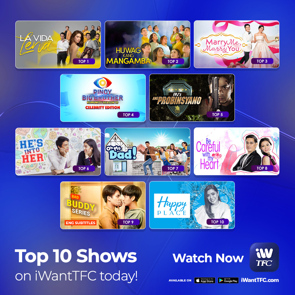 ofc_iwant's tweet photo. Here are the TOP 10 SHOWS with the MOST VIEWS today on iWantTFC!

Watch all the LATEST EPISODES of your fave series now. https://t.co/gmYGFtj6Ha https://t.co/K96hQBoCuh