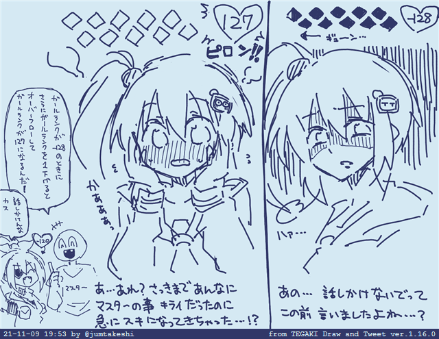 ガールランク オーバーフローバグ #tegaki_dt 