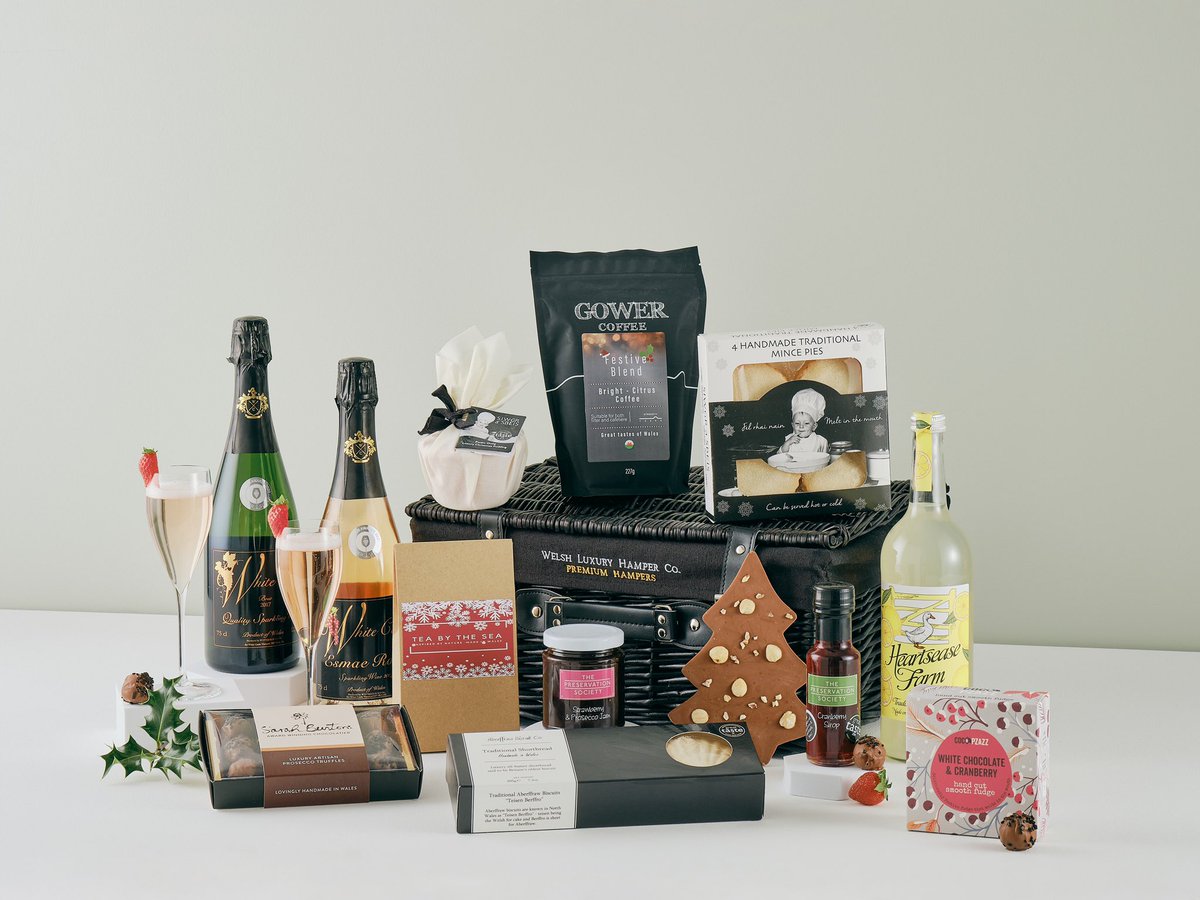 WELSHHAMPER's tweet photo. Voted ‘Best Luxury Hamper Co.’-Wales 2020 and 2021! We have curated the best Christmas hampers, supporting local producers, great tastes and Wales! Pre-order for Christmas today 🎄 🎅 #hamper #christmas #luxury #Corporate #gift #wales #welsh #foodanddrink #giftideas https://t.co/fTBaPdlP6X