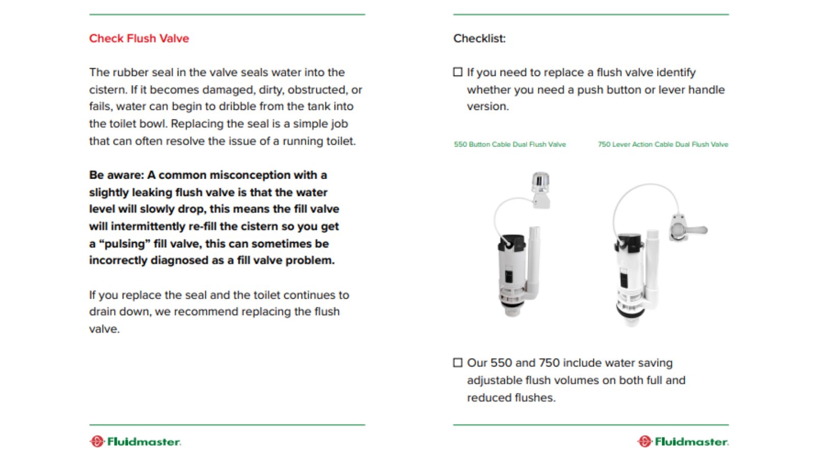 Fluidmaster UK on Twitter: Check your flush valve! The rubber seal in the  valve keeps water in the cistern. If it's damaged, dirty, obstructed, or  fails, water can dribble from the tank