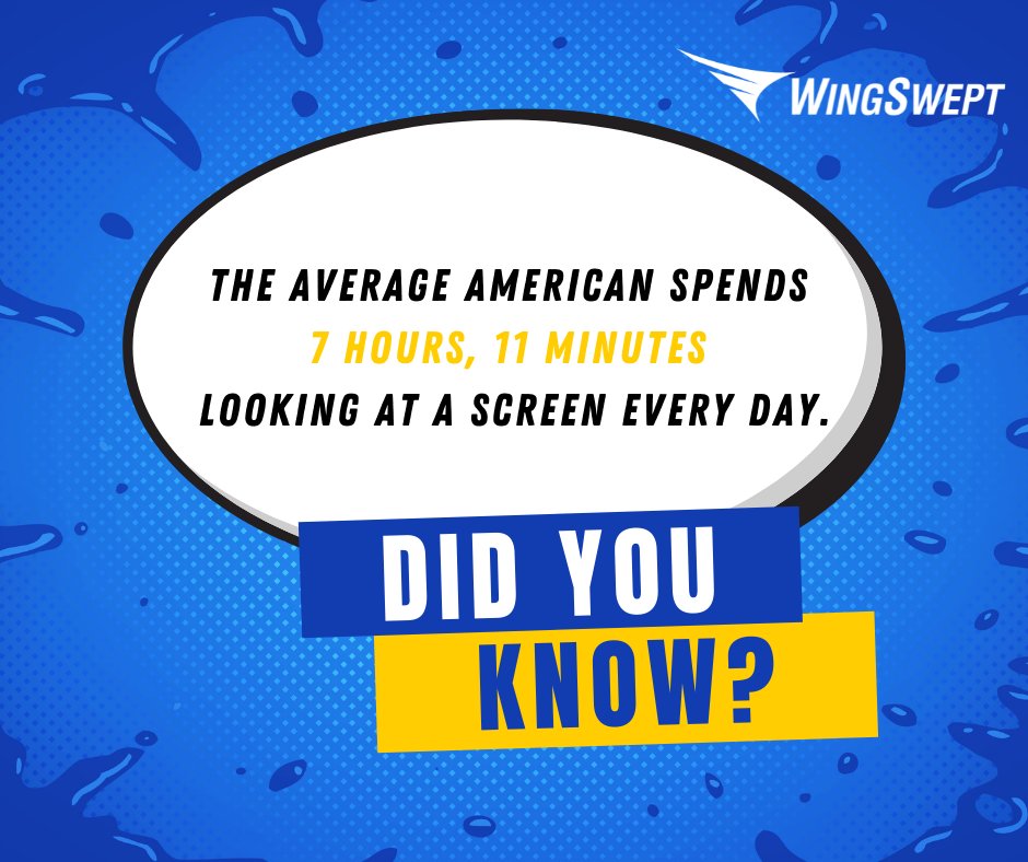 solutionworx's tweet photo. According to data from DataReportal in a June 2021 report, the average American spends 7 hours and 11 minutes looking at a screen every day. Can you believe that? https://t.co/PhdhWJLZyg