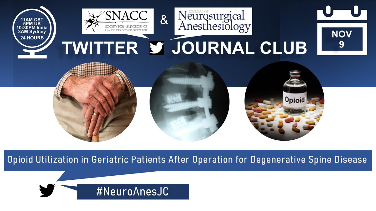 Kathryn Rosenblatt (@katblatt) on Twitter photo #NeuroAnesJC starting soon!
Free to read bit.ly/NeuroAnesJC
<a href="/SNACCNeuro/">SNACC</a>
<a href="/JNeurosurgAnes/">JNA - Journal of Neurosurgical Anesthesiology</a>
<a href="/iadedugbe/">Ib Adedugbe</a>
Join in <a href="/ACCMNeuro/">Hopkins Neuroanesthesia</a> <a href="/ACCMeducation/">JHU ACCM Education</a> <a href="/HopkinsACCM/">Johns Hopkins ACCM</a> <a href="/HopkinsSICUDrG/">Hopkins ACCM ICU Education</a> <a href="/jwolpaw/">Jed Wolpaw (he/him/his)</a> <a href="/accracpodcast/">ACCRAC Podcast</a> <a href="/ACCMResidency/">Hopkins Anesthesiology Residency Program</a> <a href="/HopkinsPain/">Johns Hopkins Pain</a> <a href="/HopkinsOrtho/">Johns Hopkins Orthopaedics</a> <a href="/HopkinsNsurg/">Johns Hopkins Neurosurgery</a> @HopkinsSpineLab #NeuroAnesJC starting soon!
Free to read bit.ly/NeuroAnesJC
<a href="/SNACCNeuro/">SNACC</a>
<a href="/JNeurosurgAnes/">JNA - Journal of Neurosurgical Anesthesiology</a>
<a href="/iadedugbe/">Ib Adedugbe</a>
Join in <a href="/ACCMNeuro/">Hopkins Neuroanesthesia</a> <a href="/ACCMeducation/">JHU ACCM Education</a> <a href="/HopkinsACCM/">Johns Hopkins ACCM</a> <a href="/HopkinsSICUDrG/">Hopkins ACCM ICU Education</a> <a href="/jwolpaw/">Jed Wolpaw (he/him/his)</a> <a href="/accracpodcast/">ACCRAC Podcast</a> <a href="/ACCMResidency/">Hopkins Anesthesiology Residency Program</a> <a href="/HopkinsPain/">Johns Hopkins Pain</a> <a href="/HopkinsOrtho/">Johns Hopkins Orthopaedics</a> <a href="/HopkinsNsurg/">Johns Hopkins Neurosurgery</a> @HopkinsSpineLab