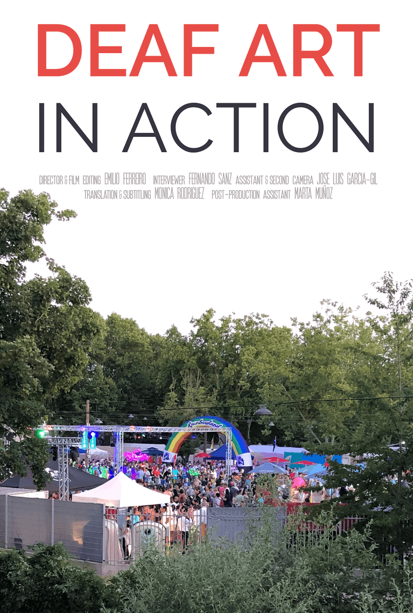 SomosExceps's tweet image. El cortometraje documental ARTE SORDA EN ACCIÓN se estrenará el martes, 7 de diciembre, en Barcelona, durante el Festival de Arte en Lengua de Signos LS-Arts 2021, organizado por el Centre Recreatiu Cultural de Persones Sordes de Barcelona. Entradas en: bit.ly/31AIXOq