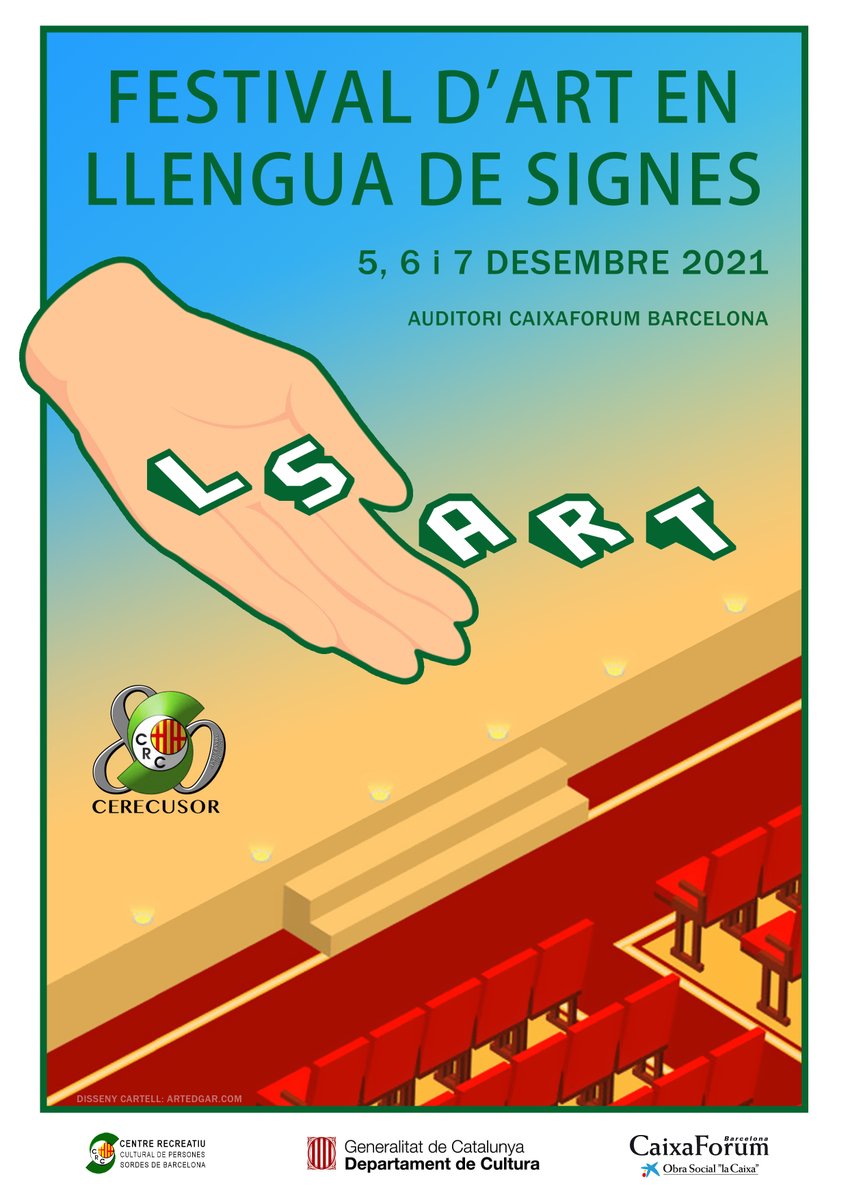 SomosExceps's tweet image. El cortometraje documental ARTE SORDA EN ACCIÓN se estrenará el martes, 7 de diciembre, en Barcelona, durante el Festival de Arte en Lengua de Signos LS-Arts 2021, organizado por el Centre Recreatiu Cultural de Persones Sordes de Barcelona. Entradas en: bit.ly/31AIXOq