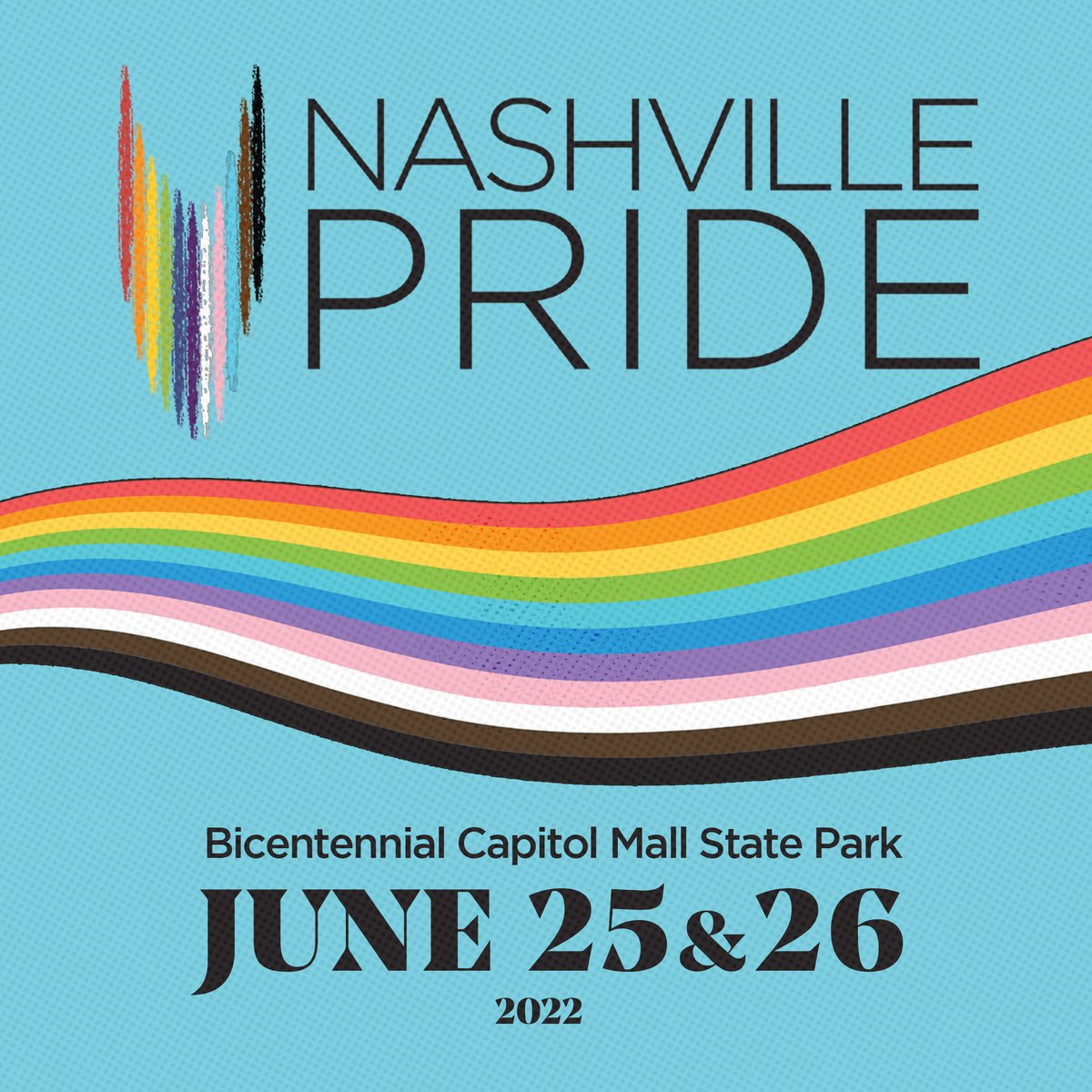 Mark your calendars for next year's Nashville Pride Festival! Happening June 25-26, 2022 at Bicentennial Capitol Mall State Park! 🏳️‍🌈 hubs.li/H0-T6RH0