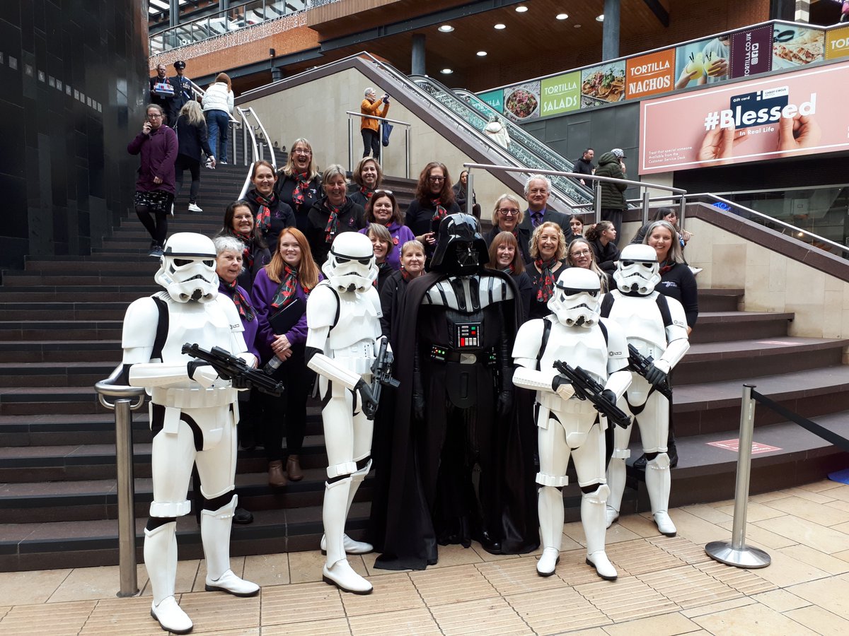 Bristol Military Wives Choir found some friends whilst singing in Cabots Circus for Poppy Day, the "FORCES" were very strong...