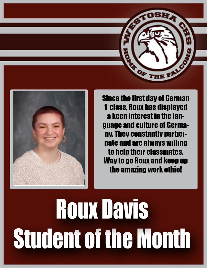 WestoshaCHS's tweet photo. Congratulations to our October Students of the Month 🤩
#weAREwestosha #studentsofthemonth #post2of3 https://t.co/g0s2iKiMJB