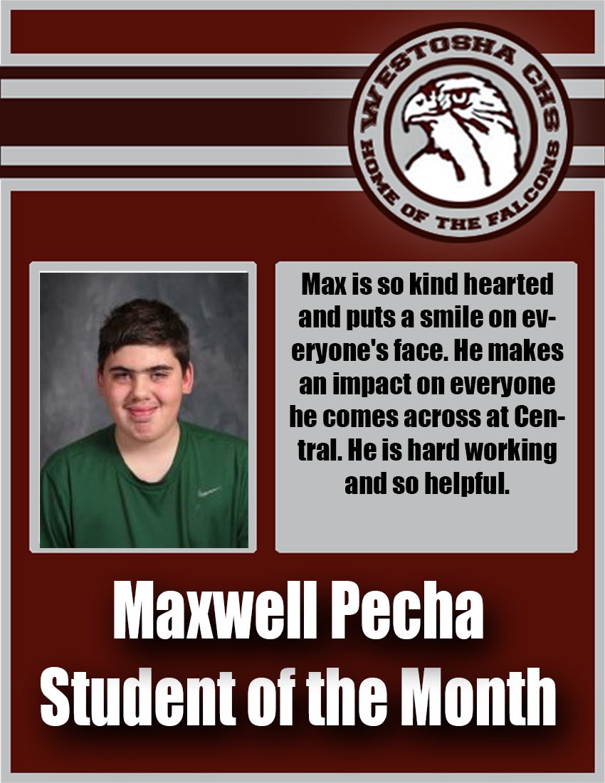WestoshaCHS's tweet photo. Congratulations to our October Students of the Month 🤩

#weAREwestosha #studentsofthemonth #post3of3 https://t.co/nSgs1NBQop