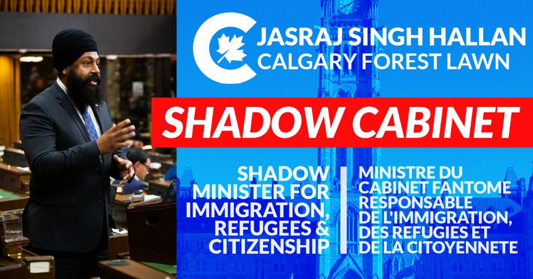 jasrajshallan's tweet photo. I am honoured and humbled for the opportunity to serve again as Shadow Minister of Immigration, Refugees and Citizenship and champion for a better immigration system. Let’s get to work! My statement below: 

#StrongerTogether #yyCFL https://t.co/SMZ7oBFAxt