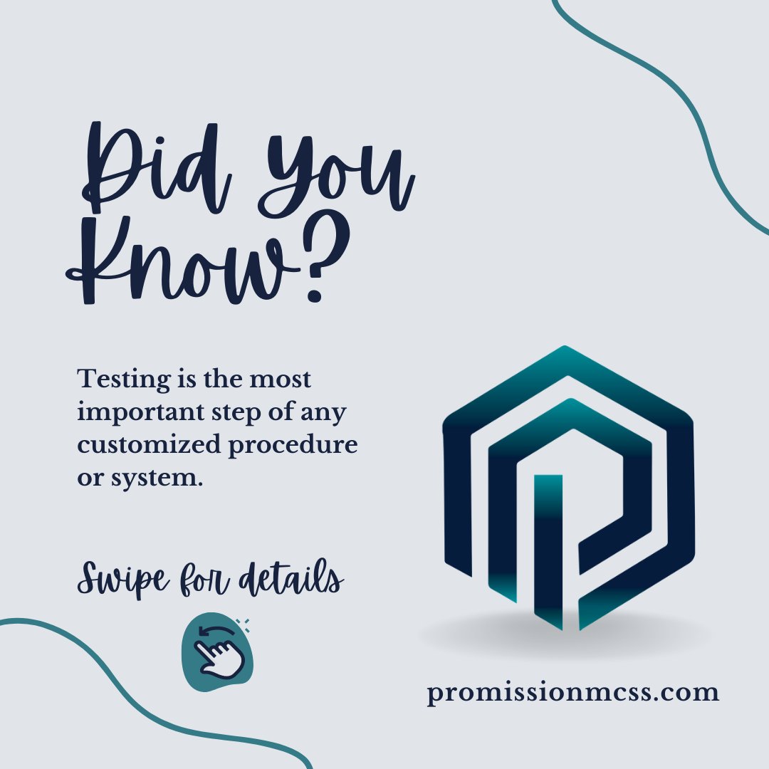 ProMissionFZLLC's tweet photo. Testing is the most important step of any customized procedure or system. At ProMission, we always provide testing and after-sales enhancements for FREE.
Contact us for a free 1-hour consultation.

#promission #testing #digitaltools #digitalization #projectmanagment https://t.co/1Bx2Y7h0A7