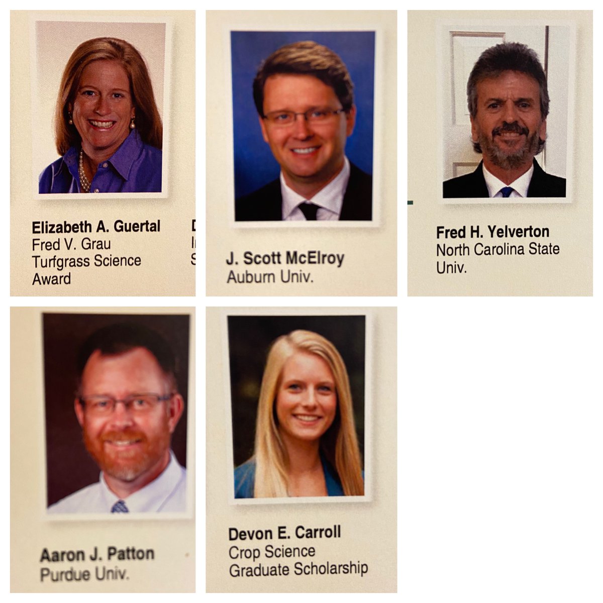 Mike Richardson (@arkansasturf) on Twitter photo Congrats to our distinguished <a href="/C5Turf/">C5Turf</a> colleagues on awards at the <a href="/ASA_CSSA_SSSA/">Agronomy, Crop, and Soil Science Societies</a> meetings! Grau award for <a href="/AUTurfFert/">Beth Guertal</a> , ASA Fellow for <a href="/PurdueTurfDoc/">Aaron Patton</a> , CSSA Fellow for <a href="/FredYelverton/">Fred Yelverton</a> and @malherbologist , and Grad scholarship for <a href="/turfgirl24/">Devon Carroll, Ph.D.</a> ...WELL DONE!!! Congrats to our distinguished <a href="/C5Turf/">C5Turf</a> colleagues on awards at the <a href="/ASA_CSSA_SSSA/">Agronomy, Crop, and Soil Science Societies</a> meetings! Grau award for <a href="/AUTurfFert/">Beth Guertal</a> , ASA Fellow for <a href="/PurdueTurfDoc/">Aaron Patton</a> , CSSA Fellow for <a href="/FredYelverton/">Fred Yelverton</a> and @malherbologist , and Grad scholarship for <a href="/turfgirl24/">Devon Carroll, Ph.D.</a> ...WELL DONE!!!