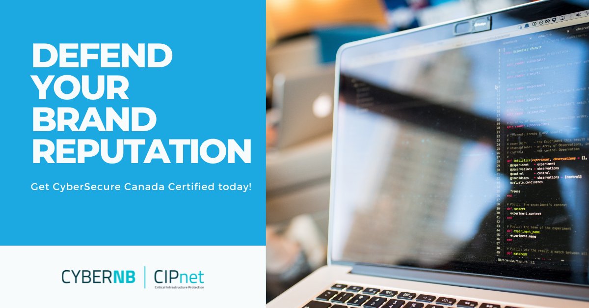 Defend your brand reputation. Get #CyberSecure today! CyberSecure Canada is the country's cybersecurity #certification program for small and medium-sized organizations. Access to this resource is FREE of charge visit lnkd.in/gdgyQ4u  enter code CMMC2021