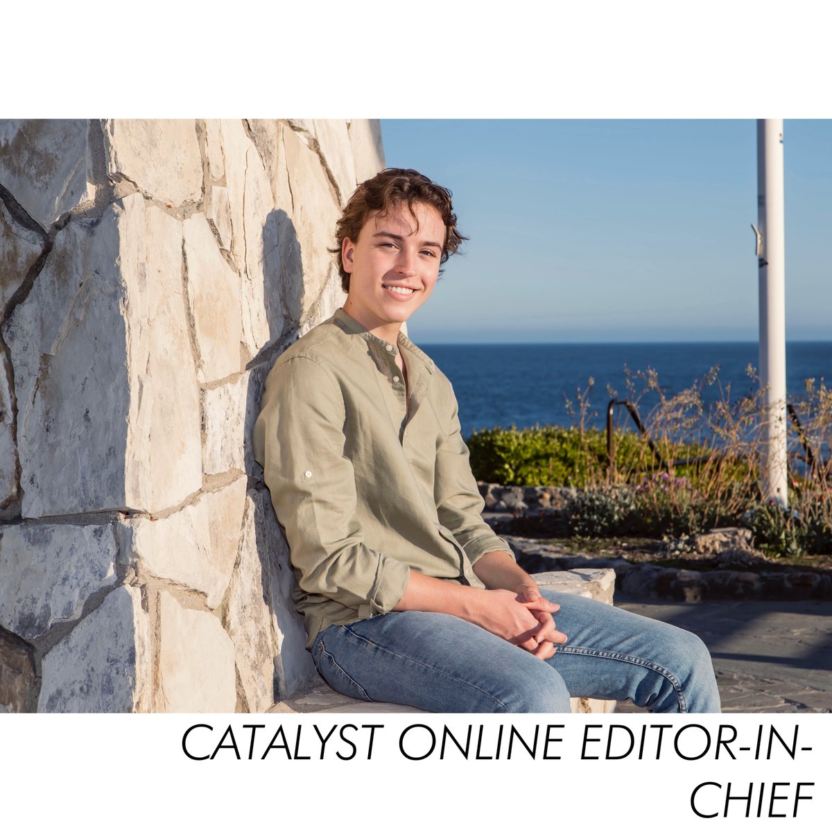 MWHSCatalyst's tweet photo. Meet the staff 🐾 

Kaden @RothKaden has been on the Catalyst staff for three years and is the Catalyst Online Editor-in-Chief. 

Fun Fact about Kaden is he hates corn and thinks the texture is like eating baby teeth. https://t.co/ZCyL0gSJMJ