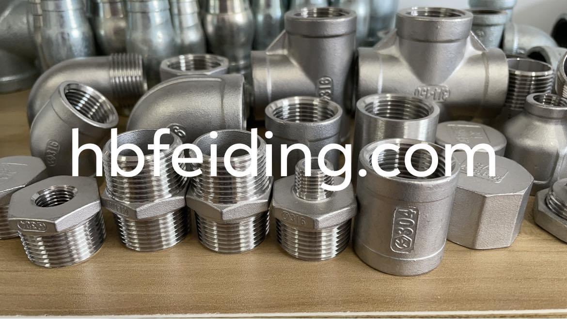Stainless steel pipe fittings made in China.