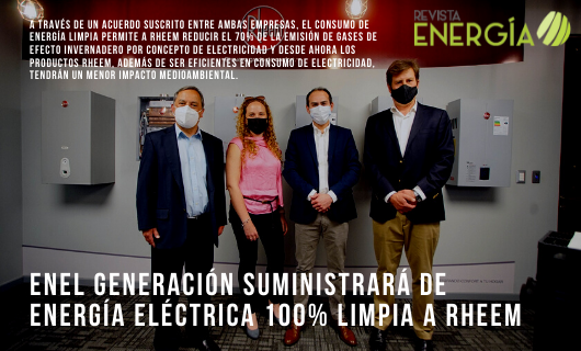 RevEnergia's tweet photo. Enel Generación suministrará de energía eléctrica 100% limpia a Rheem
https://t.co/B75DsadGsH
#Santiago #Chile #acuerdo #suministro #energíalimpia #empresas #Rheem #EnelGeneración #Atlanta #innovación #tecnología #aguacaliente #hogares #Calefones #TermosCalentadores https://t.co/DY5DARBZWS